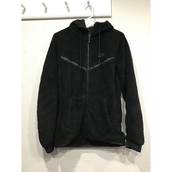 Nike Other - Nike Tech Fleece Sherpa Hoodie Jacket Men's M ICON Black Windrunner AQ2767-010